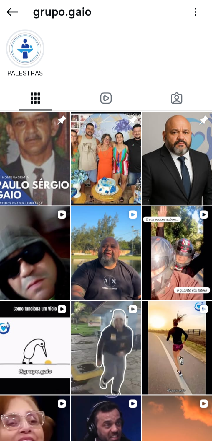 Feed do Instagram @grupo.gaio
